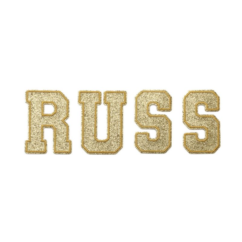 Bokstaver gull i glitter