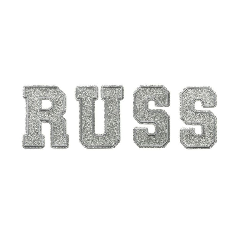 Bokstaver sølv i glitter